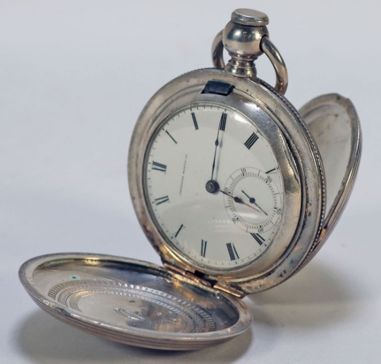 Large Coin Silver 1872 A.W. Waltham - PS Bartlett Pocket Watch