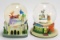Sleeping Beauty & Lady And The Tramp Windup Snow Globes