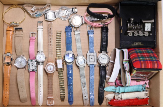 Fashion Watches & 2 Collectible Alarm Clocks