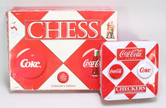 Coca-Cola Chess & Checkers Set