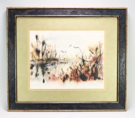 "Fall River" Watercolor By Hovenden Longley, '79