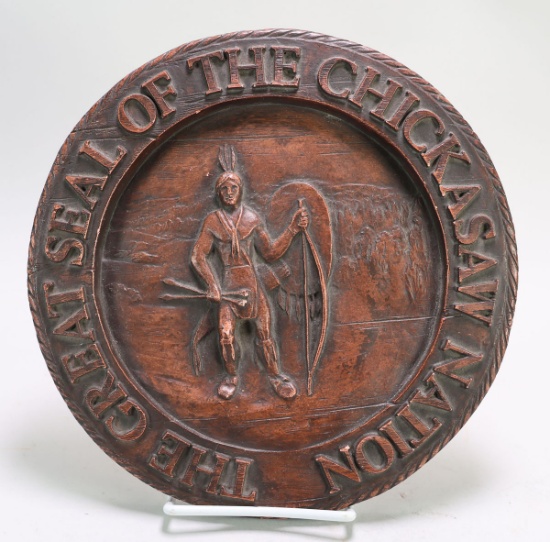 The Great Seal Of The Chickasaw Nation, Plaster Wall Hanging