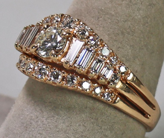 14k Diamond Ring, Sz. 9.5