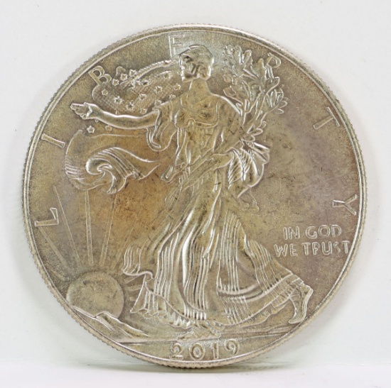 2019 Walking Liberty Silver Eagle Dollar; 1 oz. Fine Silver
