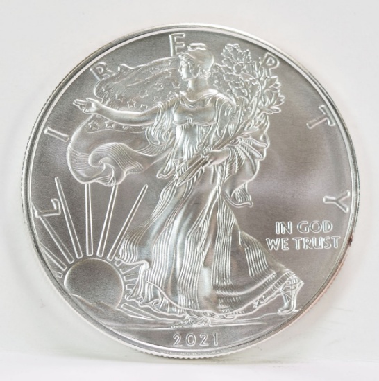 2021 Walking Liberty Silver Eagle Dollar; 1 oz. Fine Silver