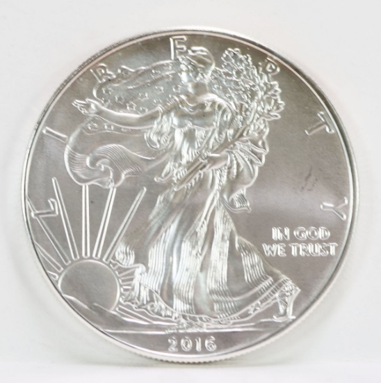 2016 Walking Liberty Silver Eagle Dollar; 1 oz. Fine Silver