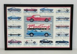 Framed Mustang Milestones Poster