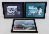 3 Woody Wagon Prints - Framed