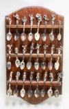 Disney Collector Spoons W/Display Rack