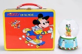 Mickey On The Move Lunch Box & Christmas Mickey Snow Globe
