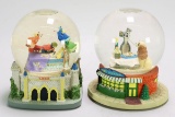 Sleeping Beauty & Lady And The Tramp Windup Snow Globes