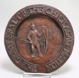 The Great Seal Of The Chickasaw Nation, Plaster Wall Hanging