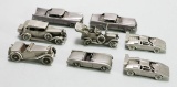 8 Danbury Mint Pewter Cars