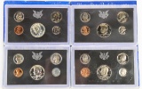 4 U.S. Proof Sets; 1969, 1970, 1971, 1972