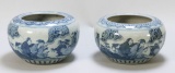 Pair of Chinese Blue & White Washers