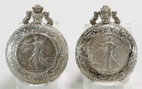 1938 & 1943 Walking Liberty Half Dollar Pocket Watches