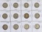 12 Washington Silver Quarters; Various Dates/Mints