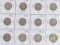 12 Washington Silver Quarters; Various Dates/Mints