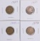 4 Flying Eagle Cents; 2-1857, 2-1858