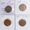 4 U.S. 2 Cent Pieces; 2-1864, 2-1865