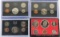 4 U.S. Proof Sets, 1970, 1971, 1972, 1973