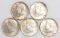5 - 1964 Kennedy Silver Half Dollars