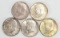 5 - 1964 Kennedy Silver Half Dollars