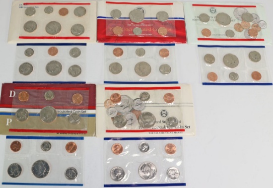 1981, 1984, 1987, 1988, 1989 U.S. Mint Sets
