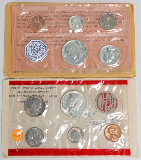 1964 U.S. Mint Set P.C. & 1968 U.S. Mint Set U.C.