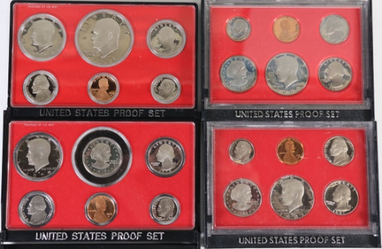 4 U.S. Proof Sets, 1978, 1979, 1980, 1981
