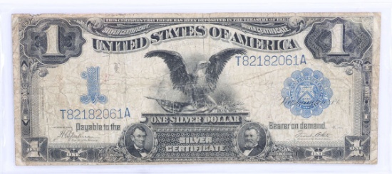 Series Of 1899 $1 Black Eagle Silver Certificate Bank Note, T82182061A