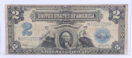 Series Of 1899 Mini Porthole $2 United States of America Silver Certificate Note, N78022768