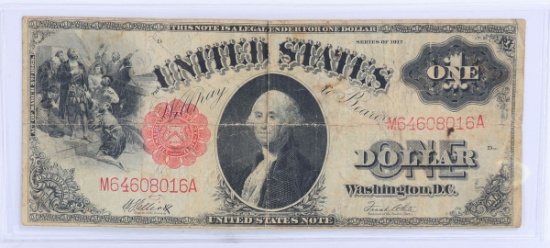 Series Of 1917 $1 Large Size Red Seal United States Note, M64608016A