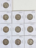 10 Washington Silver Quarters; Various Dates/Mints