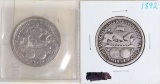 2 Columbian Silver Commemorative Half Dollars; 1892 & 1893