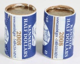 2 Rolls of 2008 Kennedy Half Dollars