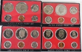 4 U.S. Proof Sets, 1973, 1974, 2-1976