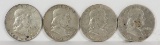 4 Franklin Silver Half Dollars; 2-1962-D, 2-1963-D