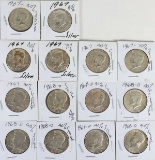 14 - 40% Silver Kennedy Half Dollars