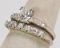 14k Gold & Diamond Wedding Set, Sz. 6.5