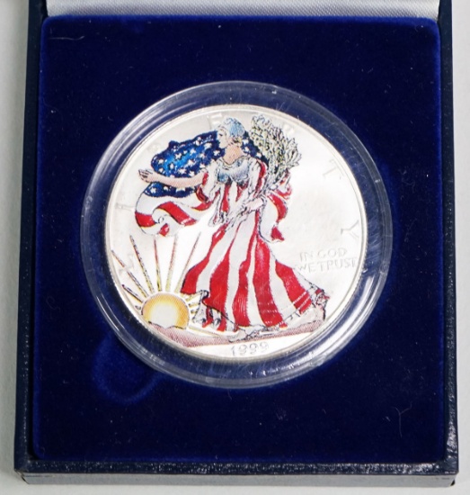 1999 American Silver Eagle Colorized