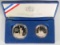1986-S  U.S. Mint Liberty Coin Set; Dollar & Half Dollar