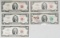 5 - $2 1963 Red Seal Notes & 1976 $2 Note