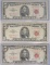 3 - 1963 $5 Red Seal Notes