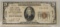 1929 $20 Brown Seal Note - Bank of America National Trust and Savings, San Francisco