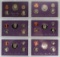 1985, 1987, 1988, 1990, 1991, 1992 U.S. Proof Sets