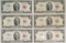 6 $2 Red Seal Notes; 2-1953, 2-1953-A, 1953-B, 1953-C