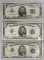 3 -  $5 Blue Seal Silver Certificates; 1934, 1934-A, & 1934-D