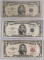 1953/1953-B $5 Blue Seal Silver Certificates & 1953-A $5 Red Seal Note