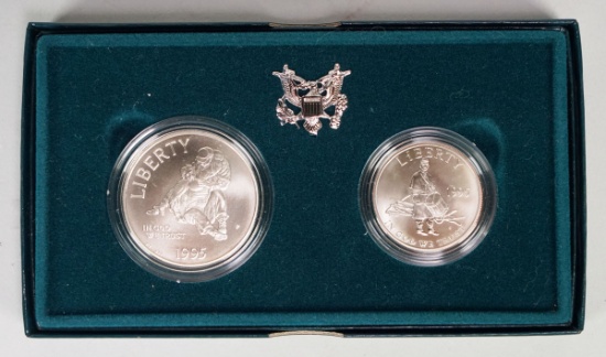 1995 Civil War Battlefield Commemorative 2 Coin Set